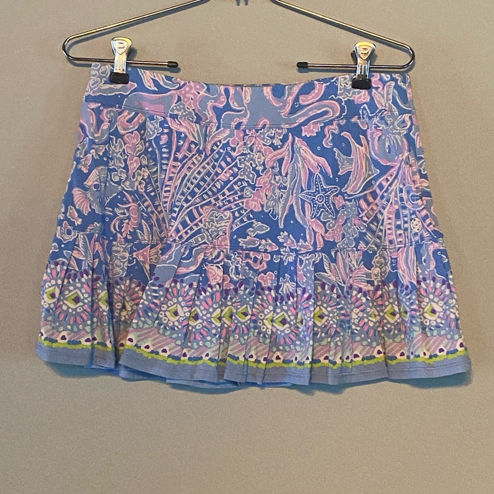 Lilly Pulitzer Blue and Pink Mini Skirt